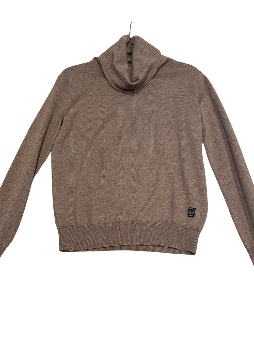 Replay Neutral Taupe Cowl Neck Sweater